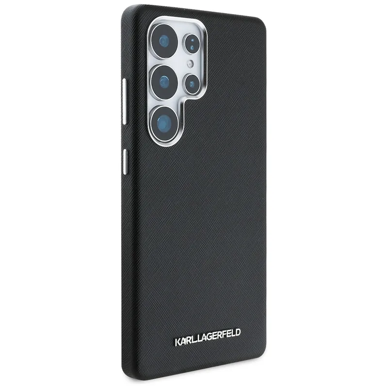 Karl Lagerfeld Saffiano täielikult kaetud pikendatud metallist logo MagSafe ümbris Samsung Galaxy S25 jaoks