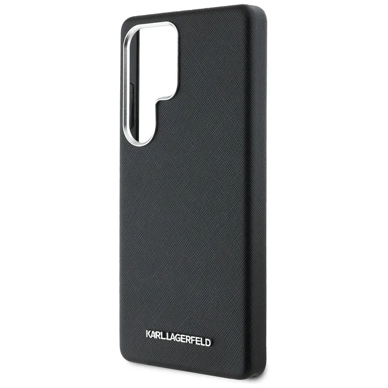 Karl Lagerfeld Saffiano täielikult kaetud pikendatud metallist logo MagSafe ümbris Samsung Galaxy S25 jaoks