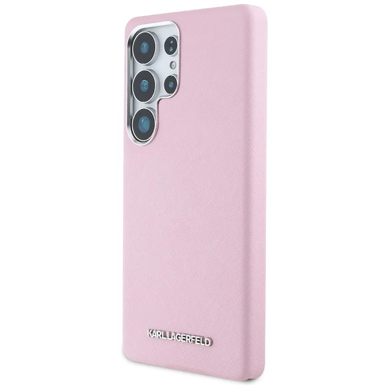 Karl Lagerfeld Saffiano täisümbrisega pikendatud metallist logo MagSafe ümbris Samsung Galaxy S25 jaoks