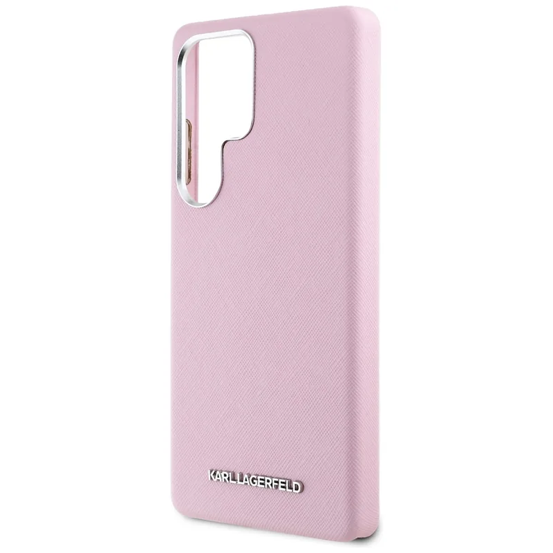Karl Lagerfeld Saffiano täisümbrisega pikendatud metallist logo MagSafe ümbris Samsung Galaxy S25 jaoks