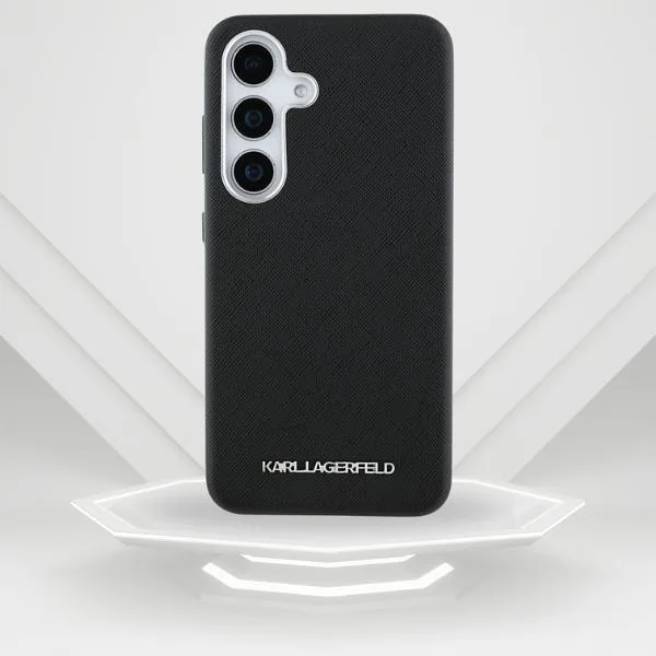 Karl Lagerfeld Saffiano täisümbrisega pikendatud metallist logo MagSafe ümbris Samsung Galaxy S25+ jaoks