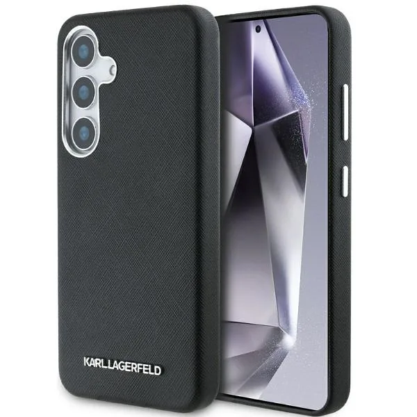 Karl Lagerfeld Saffiano täisümbrisega pikendatud metallist logo MagSafe ümbris Samsung Galaxy S25+ jaoks
