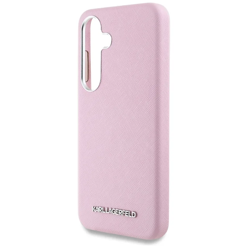 Karl Lagerfeld Saffiano täisümbrisega pikendatud metallist logo MagSafe ümbris Samsung Galaxy S25+ jaoks