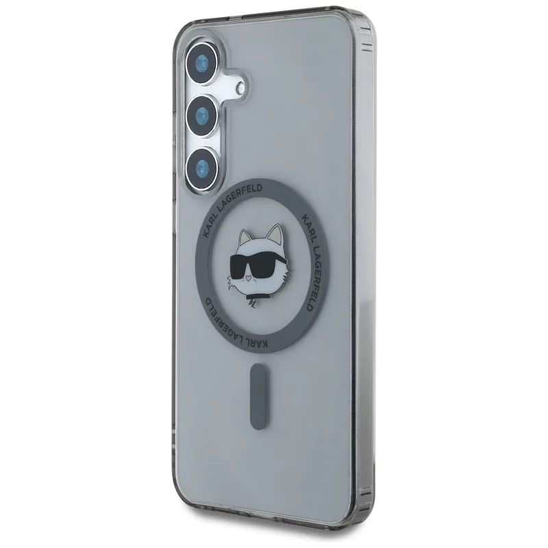 Karl Lagerfeldi ümbris Button Choupette pea trükitud logoga MagSafe Samsung Galaxy S25 must