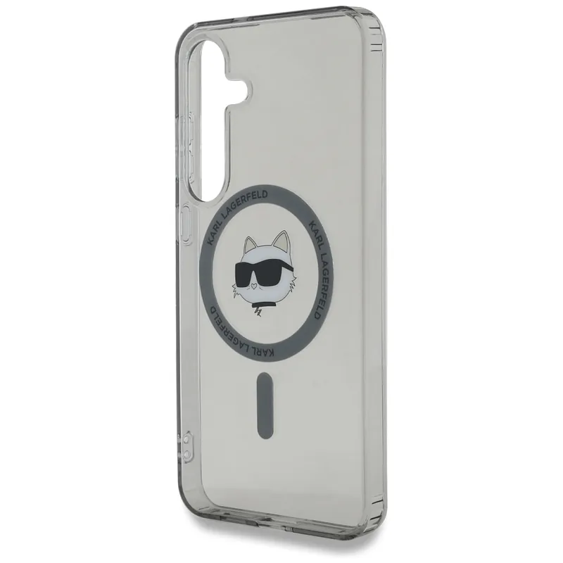 Karl Lagerfeldi ümbris Button Choupette pea trükitud logoga MagSafe Samsung Galaxy S25 must