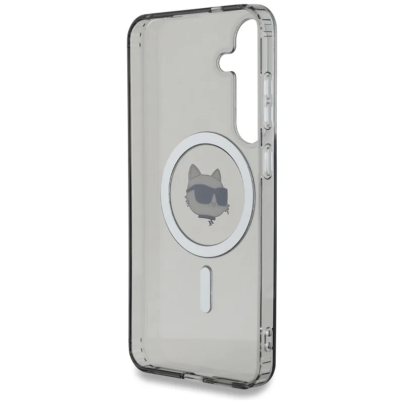 Karl Lagerfeldi ümbris Button Choupette pea trükitud logoga MagSafe Samsung Galaxy S25 must