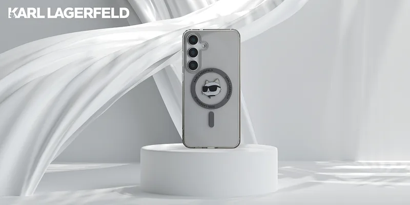 Karl Lagerfeldi ümbris Button Choupette pea trükitud logoga MagSafe Samsung Galaxy S25 must