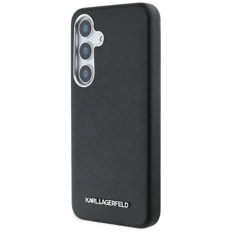 Karl Lagerfeld Saffiano täiskattega pikendatud metallist logo MagSafe ümbris Samsung Galaxy S25 jaoks