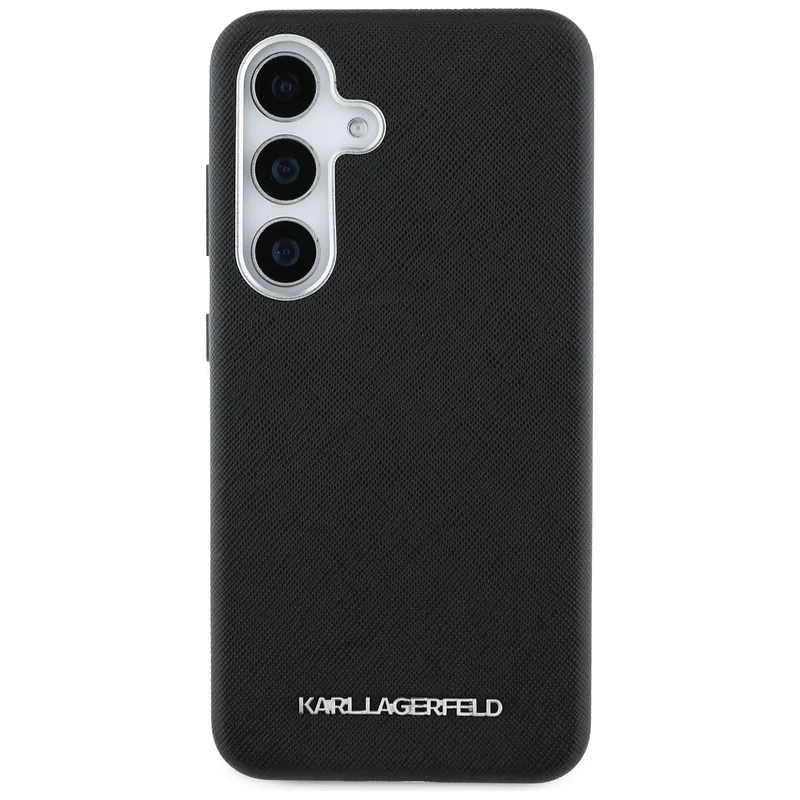 Karl Lagerfeld Saffiano täiskattega pikendatud metallist logo MagSafe ümbris Samsung Galaxy S25 jaoks
