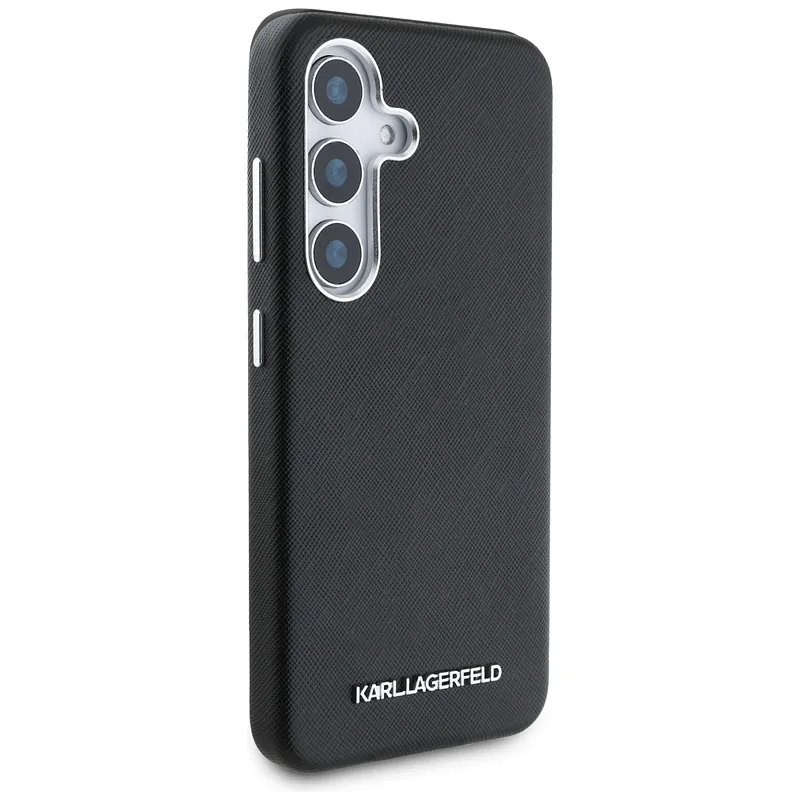 Karl Lagerfeld Saffiano täiskattega pikendatud metallist logo MagSafe ümbris Samsung Galaxy S25 jaoks