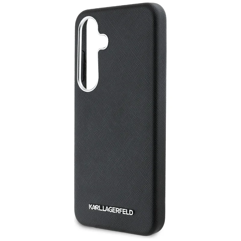 Karl Lagerfeld Saffiano täiskattega pikendatud metallist logo MagSafe ümbris Samsung Galaxy S25 jaoks