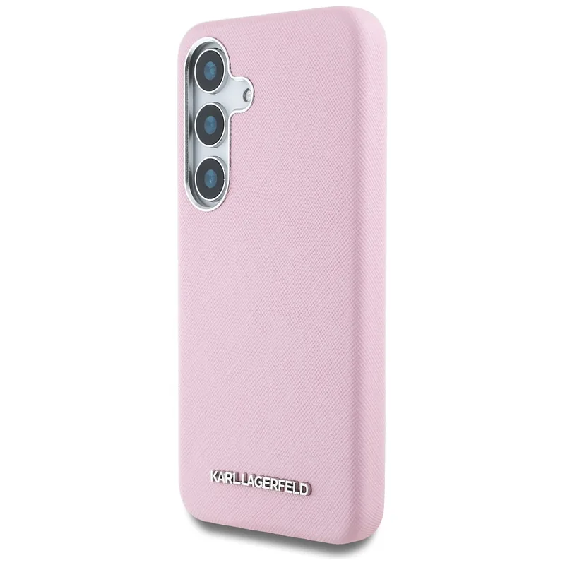 Karl Lagerfeld Saffiano täisümbrisega pikendatud metallist logo MagSafe ümbris Samsung Galaxy S25 jaoks