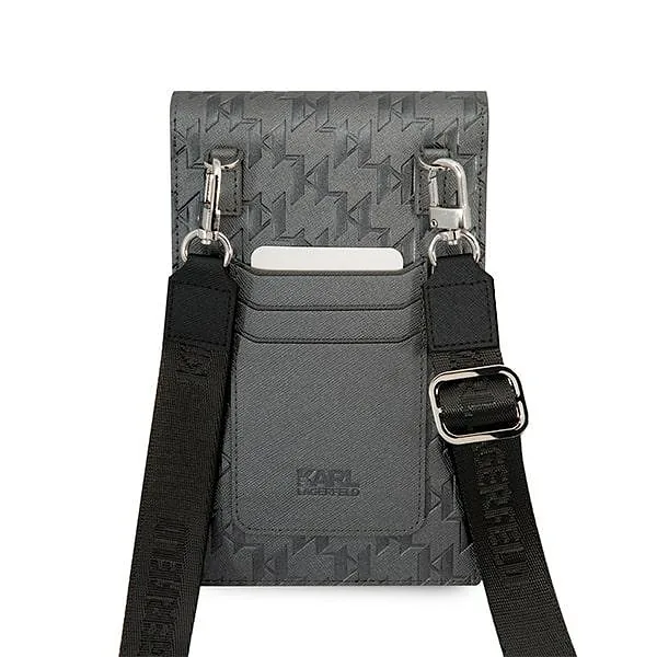 Karl Lagerfeld käekott KLWBSAMIPG hõbedane Ikonik Karl Monogramm Patch