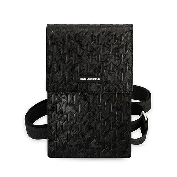 Karl Lagerfeld Käekott KLWBSAMSMK must Monogramm Plaat