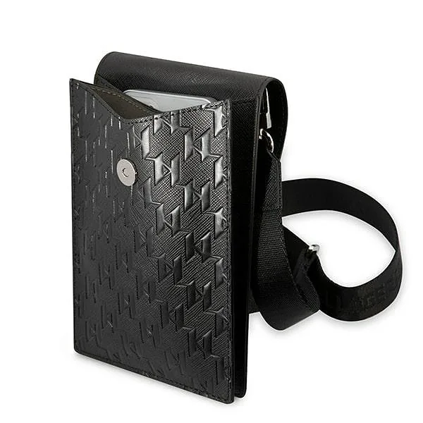 Karl Lagerfeld Käekott KLWBSAMSMK must Monogramm Plaat
