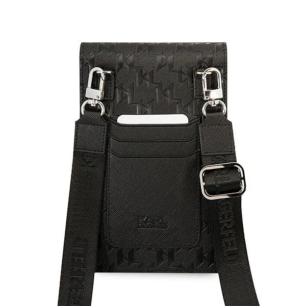 Karl Lagerfeld Käekott KLWBSAMSMK must Monogramm Plaat