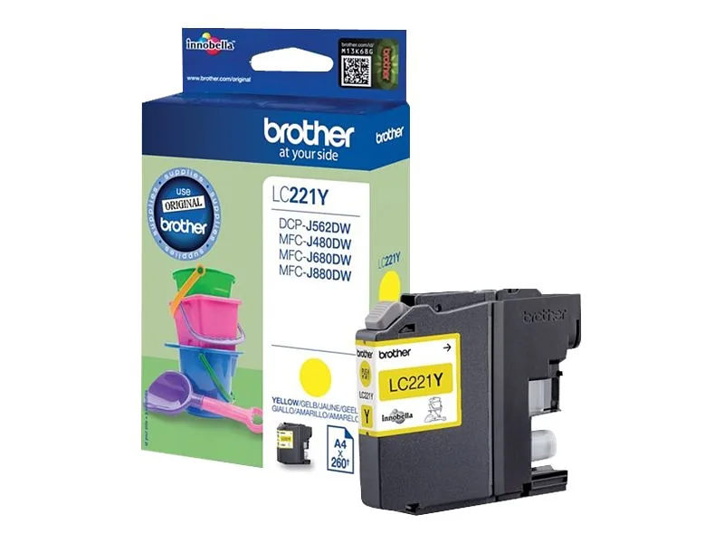BROTHER LC221Y ink yellow 260 pages