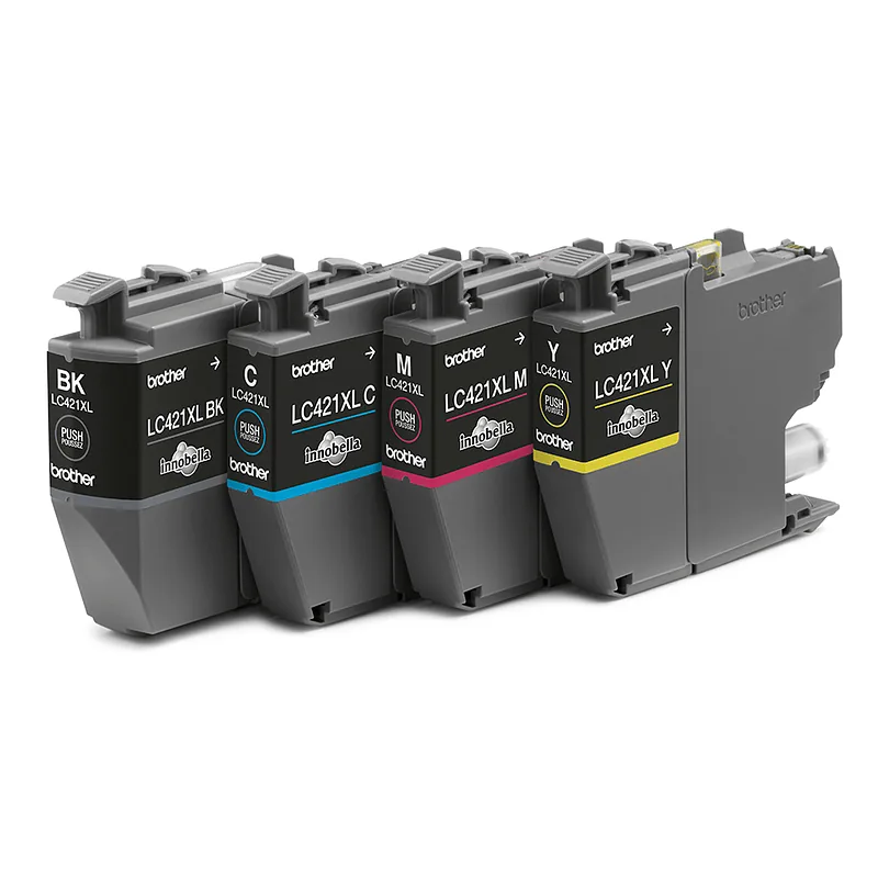 Brother LC-421XLVAL PagePack 4 tk Originaal High (XL) Yield Must, Tsüaan, Magenta, Kollane