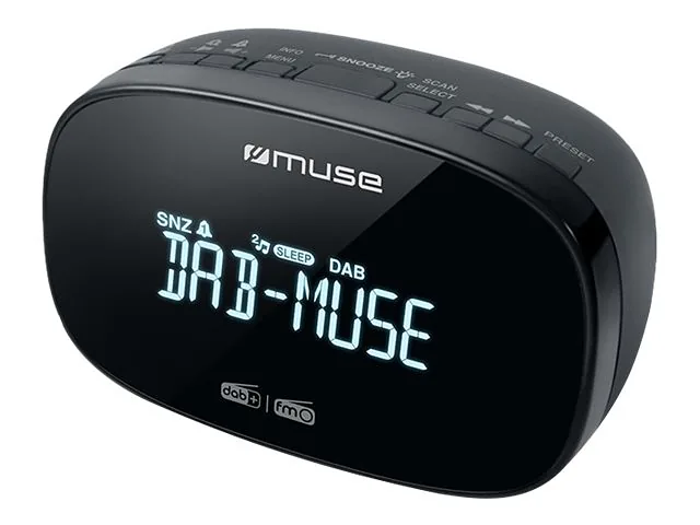 Muse, DAB+/FM Dual Alarm Clock Radio, M-150 CDB, Alarm function, AUX in, Black