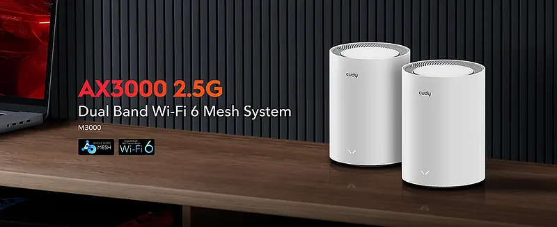 Cudy M3000 WiFi 6 -Mesh-süsteem, 2 komplekti