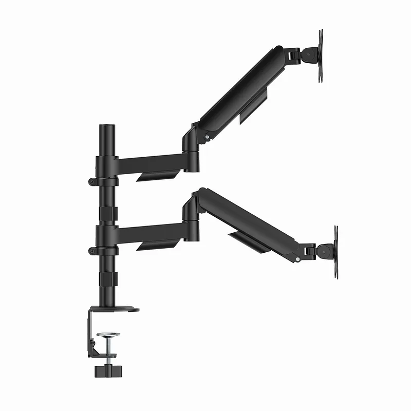 Gembird MA-DA2P-02 Adjustable desk 2-display mounting arm, 17”-32”, black