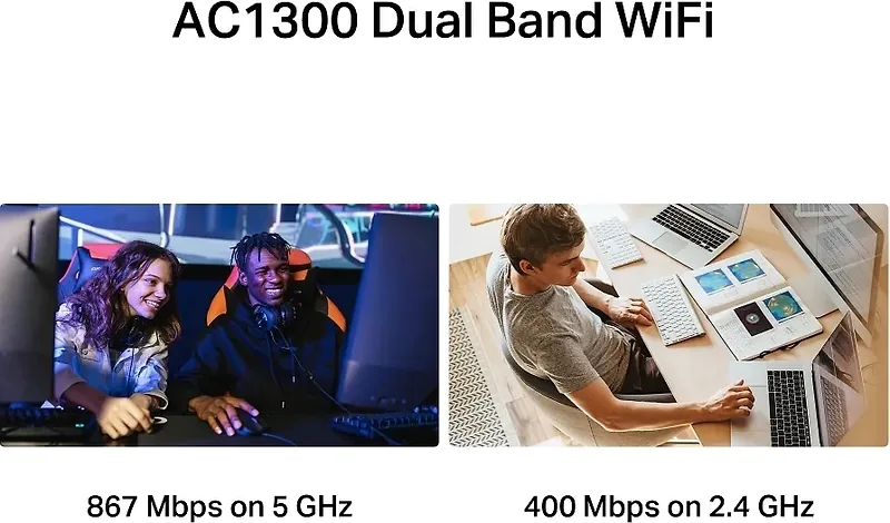 Mercusys AC1300 Kõrge Tugevusega Kahekanaliline WiFi-adapter