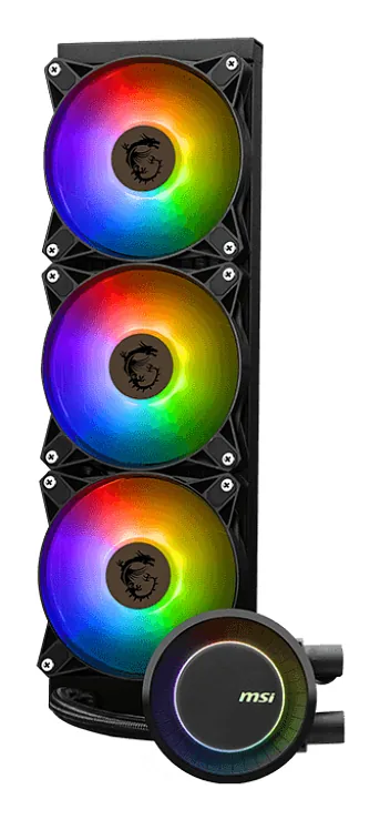 MSI MAG CORELIQUID E360 arvuti jahutussüsteem Emaplaat, Protsessor Vedeljahutuskomplekt 12 cm Must