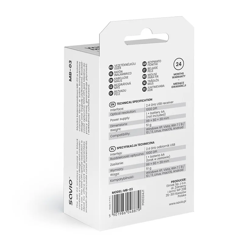 SAVIO MB-03 Wireless Mouse