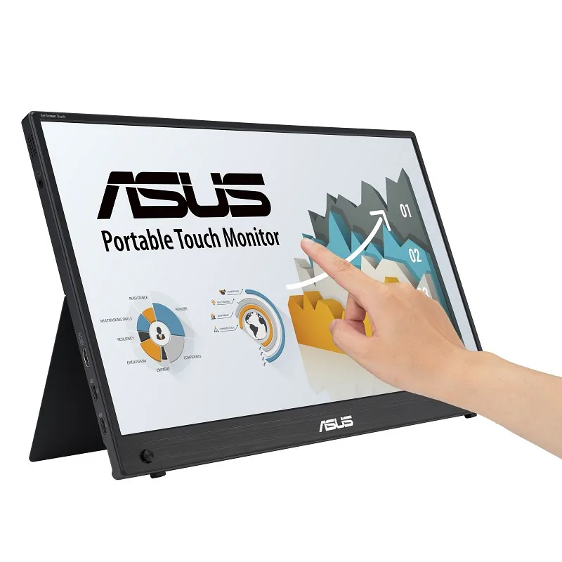 ASUS ZenScreen MB16AHT PC lamekuvar 39,6 cm (15.6″) 1920 x 1080 pikslit Full HD Puutetundlik ekraan Must