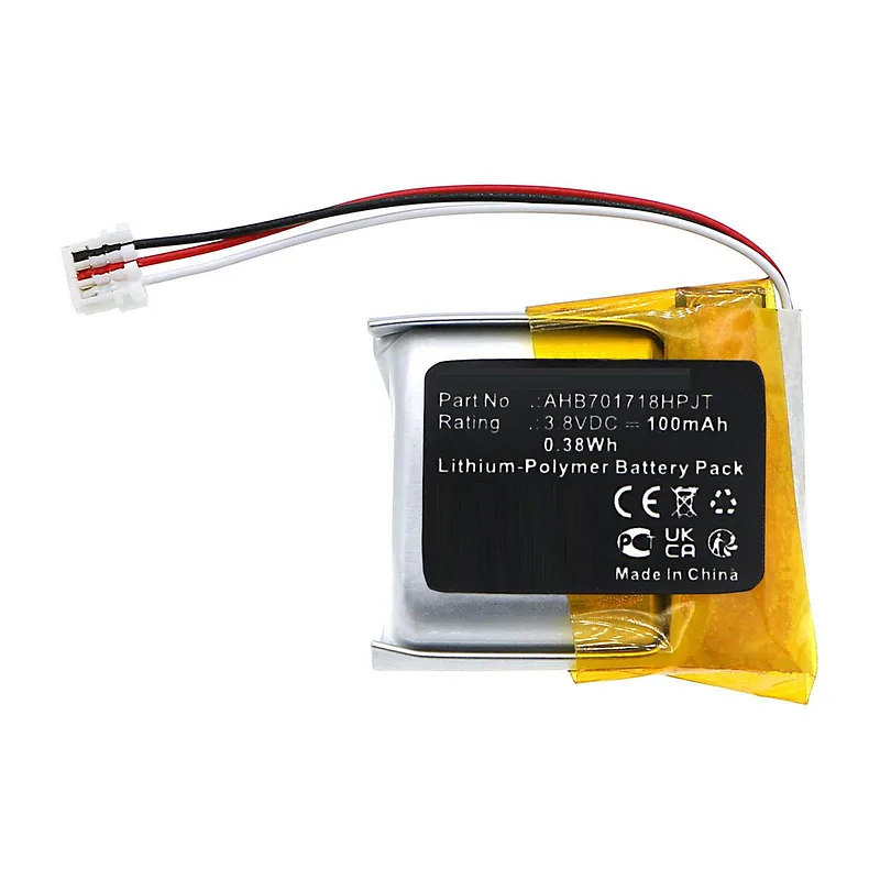 Battery 3.8V 100mAh 0.38Wh