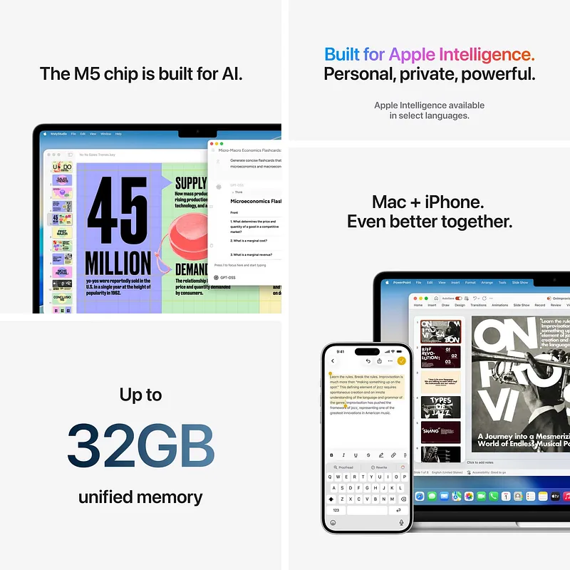 Apple MacBook Air 13,6 Retina M5 16GB 512SSD EN Silver MDH74ZE/A