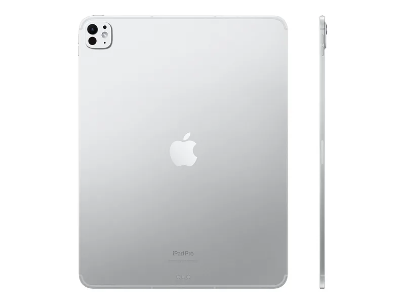 Apple, iPad Pro Wi-Fi + Cellular, 13 “, Silver, OLED, Ultra Retina XDR, 2752 x 2064 pixels, Apple M5, 12 GB, 512 GB, 3G, 4G, 5G, Wi-Fi, Front camera, 12 MP, Rear camera, 12 MP, Bluetooth, 6, iPadOS, USB-C charging cable