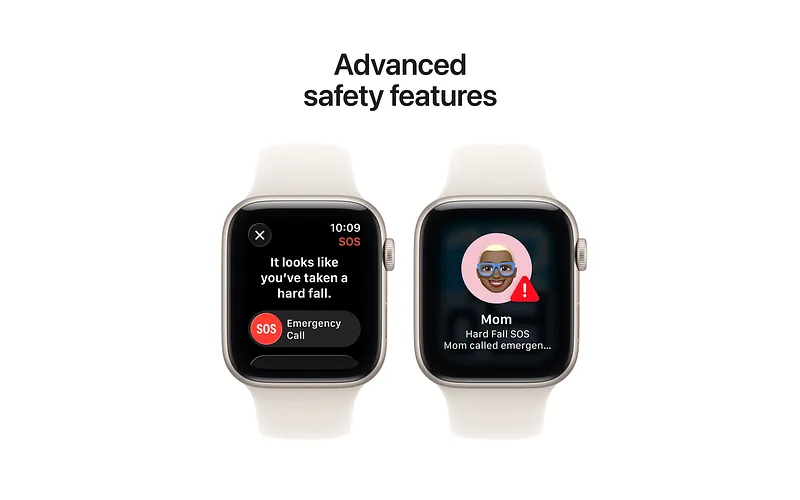 Apple Watch SE 3 (GPS) 44 mm tähtivalge alumiiniumkest ja tähtivalge spordirihm, S/M