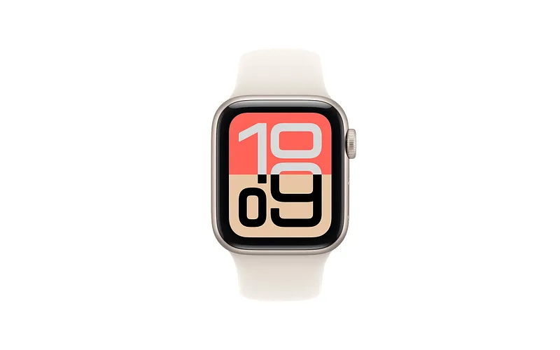 Apple Watch SE 3 (GPS + Cellular) 40 mm tähtivalge alumiiniumkorpus ja tähtivalge spordirihm, S/M