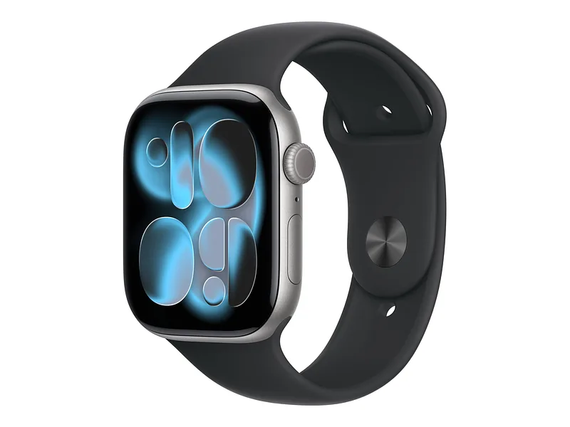 Apple Watch Series 11 GPS 46mm Space Grey Aluminium Case with Black Sport Band - S/M, Apple