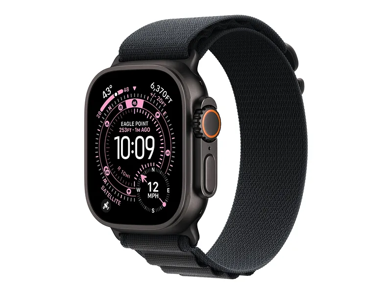 Apple, 49mm Black Alpine Loop – Medium – Black Titanium Finish
