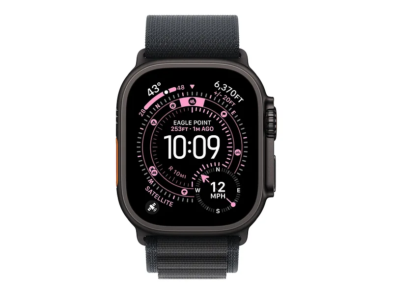 Apple, 49mm Black Alpine Loop – Medium – Black Titanium Finish