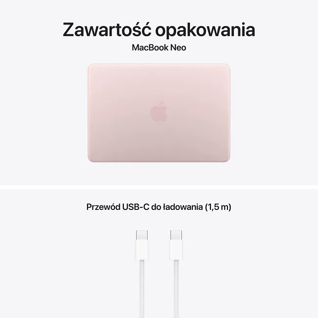 Apple Macbook Neo – A18 Pro | 13” | 8GB | 256GB | Mac OS | Subtelny Róż