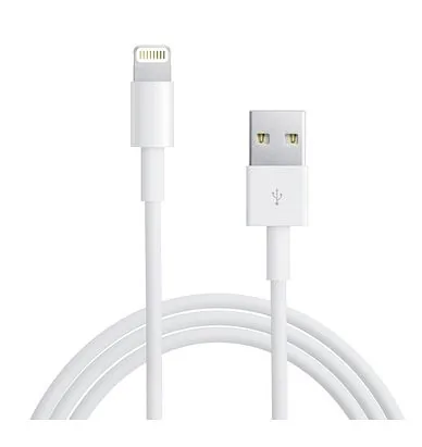 Mocco Lightning USB data and charging cable 1m White