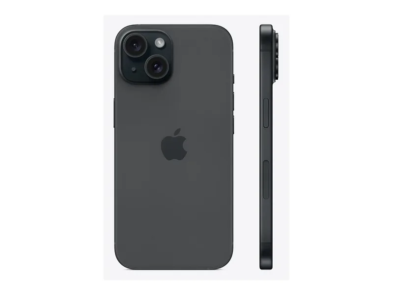 Apple, iPhone 15, Black, 6.1 “, Super Retina XDR, 2556 x 1179 pixels, A16 Bionic, Internal RAM 6 GB, 128 GB, Dual SIM, 4G, Main camera resolution 48+12 MP, Secondary camera resolution 12 MP, iOS, 17