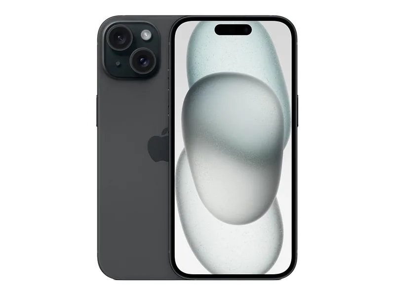 Apple, iPhone 15, Black, 6.1 “, Super Retina XDR, 2556 x 1179 pixels, A16 Bionic, Internal RAM 6 GB, 128 GB, Dual SIM, 4G, Main camera resolution 48+12 MP, Secondary camera resolution 12 MP, iOS, 17