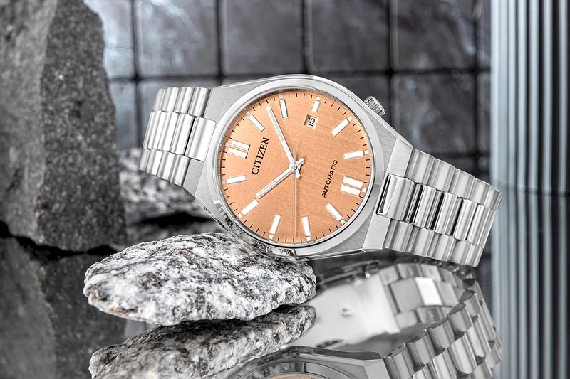 Citizen Tsuyosa Men’s Watch 40mm Salmon Dial Stainless Steel Bracelet