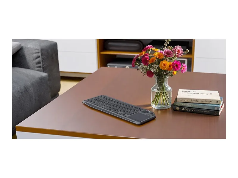 Natec Turbot 2, Keyboard, Wireless, US, Bluetooth, Black/Gray