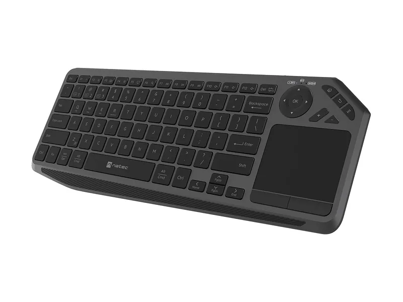 Natec Turbot 2, Keyboard, Wireless, US, Bluetooth, Black/Gray