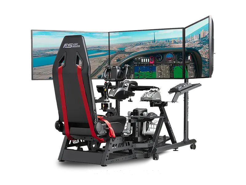 Next Level Racing Floor stand, Round Tube Freestanding Single Monitor Stand, Up to 3×43 “, Height adjustment, Tilt, Maximum weight (capacity) 50 kg, Black