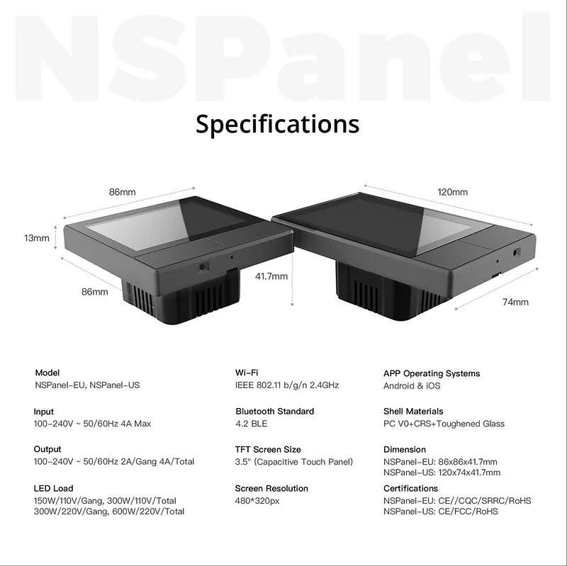 NSPanel Smart Scene Wall Switch Sonoff
