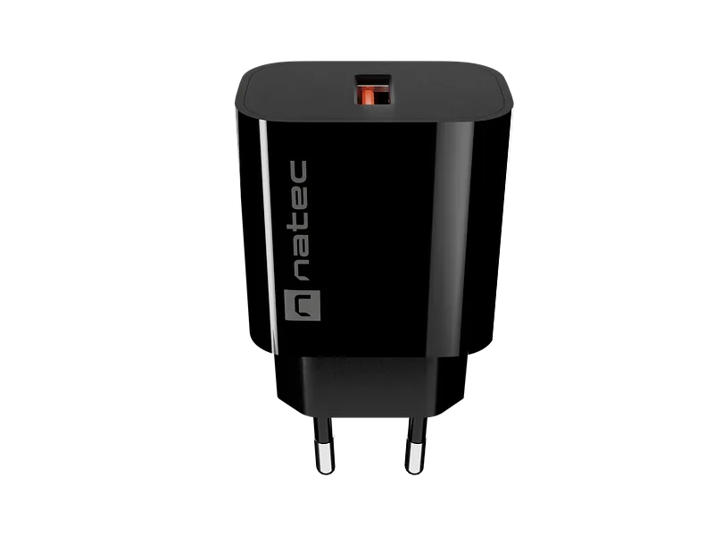 Natec Ribera USB Charger 1X USB-A 18W, Black
