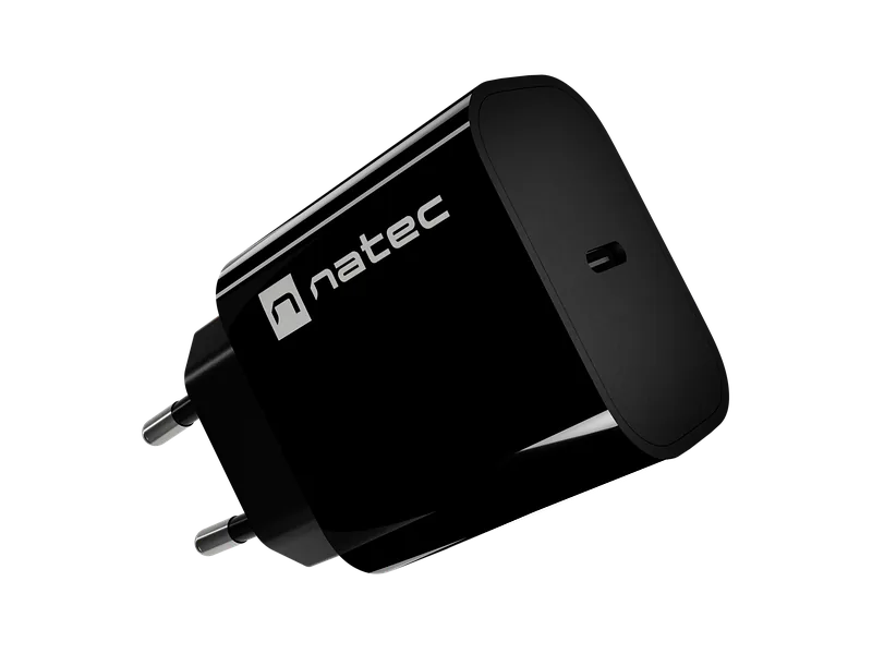 Natec Ribera USB Charger 1X USB-C 20W, Black