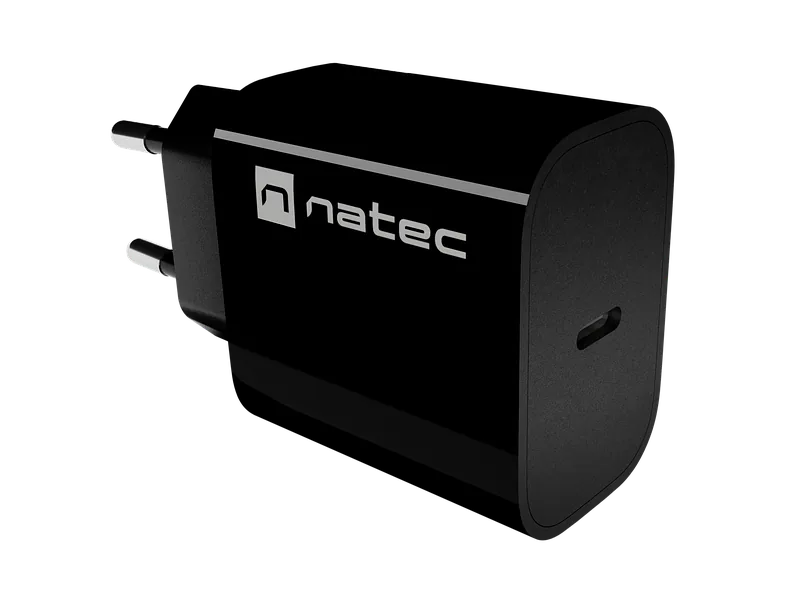 Natec Ribera USB Charger 1X USB-C 20W, Black