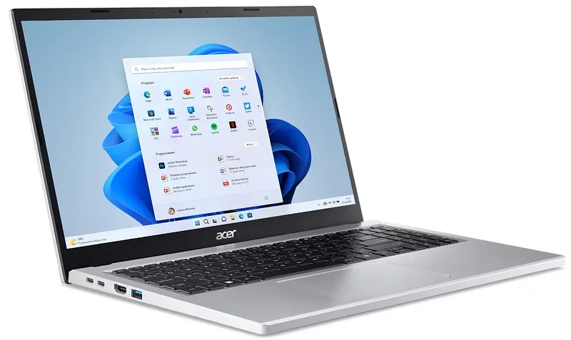 Acer Aspire Go 15 - Core 3 N355 | 15,6'' | 8GB | 128GB + 256GB | W11H | Srebrny
